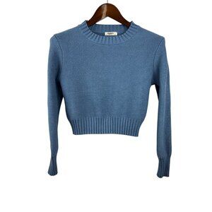 Women’s Zeagoo Medium Blue Cropped Sweater